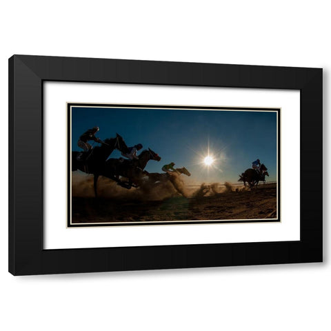 Betoota Flying Through The Dust Black Modern Wood Framed Art Print with Double Matting by Lee Chapman, Sharon