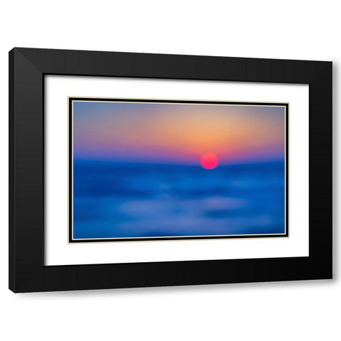 Mediterranean sunset Black Modern Wood Framed Art Print with Double Matting by Raif, Joshua