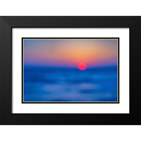 Mediterranean sunset Black Modern Wood Framed Art Print with Double Matting by Raif, Joshua