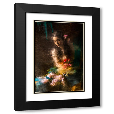 Beautiful Black Modern Wood Framed Art Print with Double Matting by Marjanmashhadi