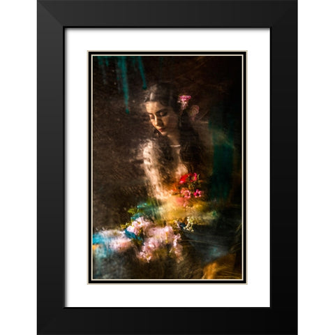 Beautiful Black Modern Wood Framed Art Print with Double Matting by Marjanmashhadi