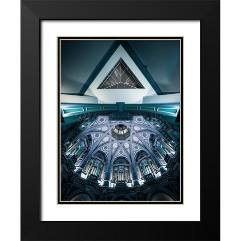 333 Black Modern Wood Framed Art Print with Double Matting by Chiodo, David