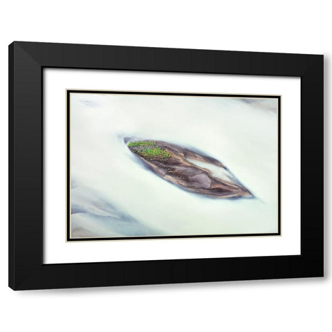 Lupine Islet Black Modern Wood Framed Art Print with Double Matting by Dou, Shenshen