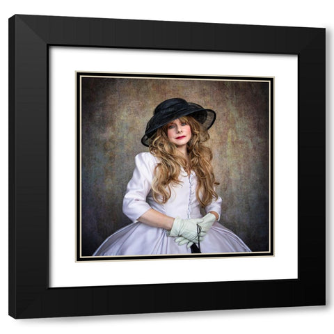 The Lady Black Modern Wood Framed Art Print with Double Matting by Springgay, Daniel