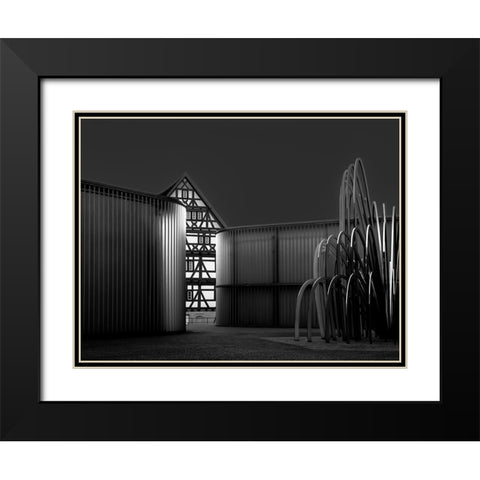 Contrasts Black Modern Wood Framed Art Print with Double Matting by Auerbach, Markus