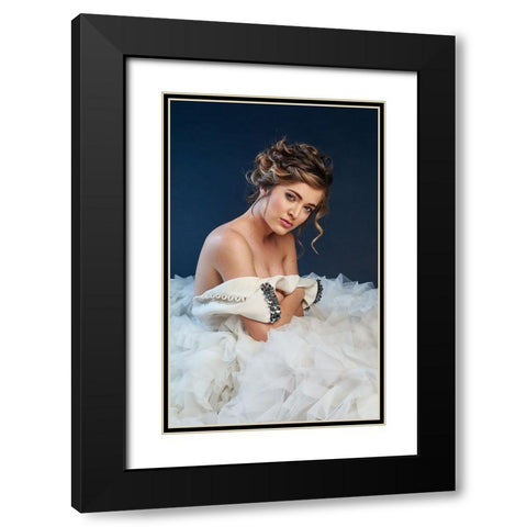 Celia Black Modern Wood Framed Art Print with Double Matting by Navarro Villanueva, Luis