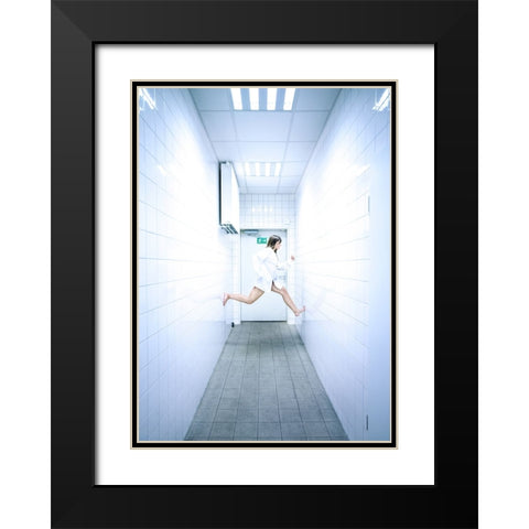 Fallow The Sign Black Modern Wood Framed Art Print with Double Matting by Allmaier, Michael