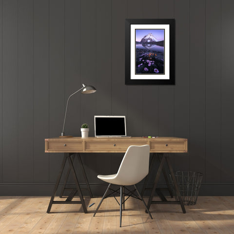 GodS Backyard Black Modern Wood Framed Art Print with Double Matting by Hao, Damon