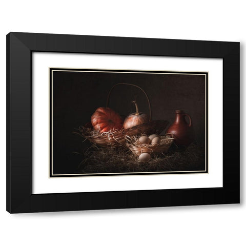 Farm Black Modern Wood Framed Art Print with Double Matting by Perfoncio, Margareth