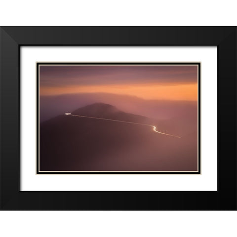 The Light Before Darkness Black Modern Wood Framed Art Print with Double Matting by Chengming