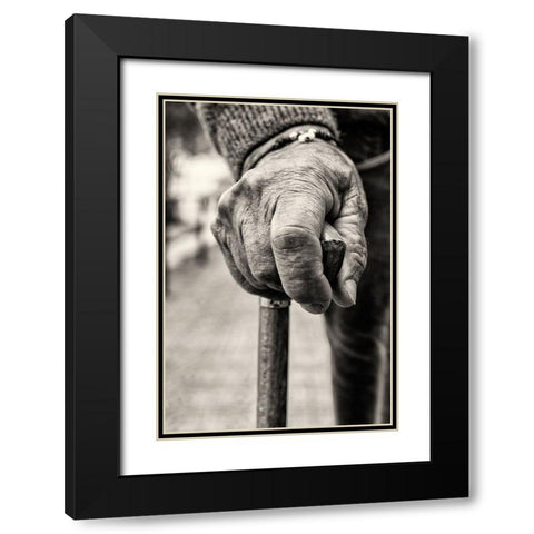 Soledad Black Modern Wood Framed Art Print with Double Matting by Cesar Bioque, Sergio