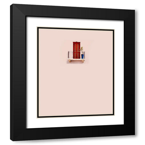 Minimalism - Tel AvIV Black Modern Wood Framed Art Print with Double Matting by Orbach, Arnon