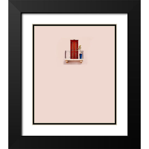 Minimalism - Tel AvIV Black Modern Wood Framed Art Print with Double Matting by Orbach, Arnon