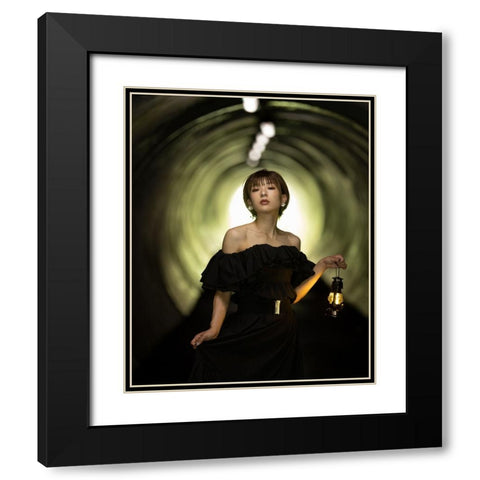 Looking For The Light Of The Future Black Modern Wood Framed Art Print with Double Matting by Sakamoto, Tsutomu