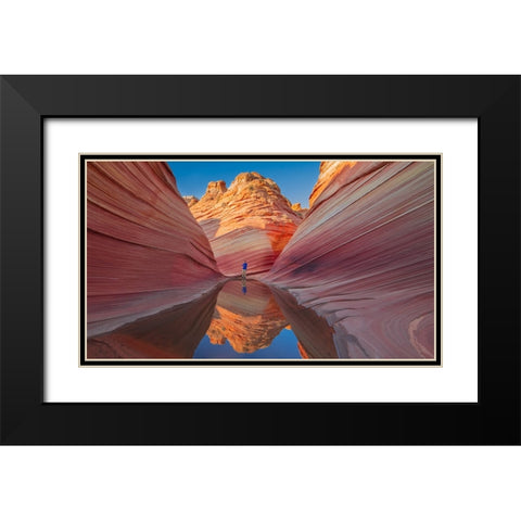 Microsoft Windows 7 Wallpaper Place + Black Modern Wood Framed Art Print with Double Matting by Xu, Kevin