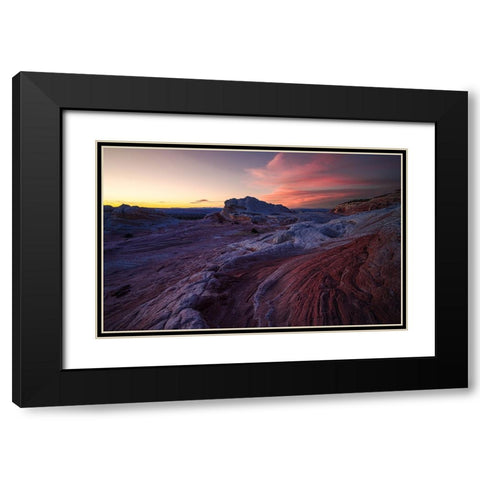 White Pocket In Arizona Black Modern Wood Framed Art Print with Double Matting by Huang, Johnson