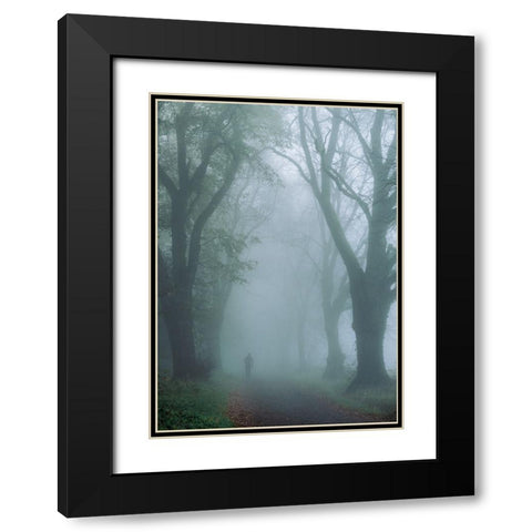 Lonely But Protected Black Modern Wood Framed Art Print with Double Matting by Eisenmann, Ulrike