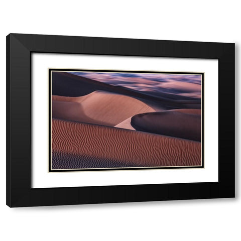 The Art Of Sand And Wind Black Modern Wood Framed Art Print with Double Matting by Qiu, Jenny