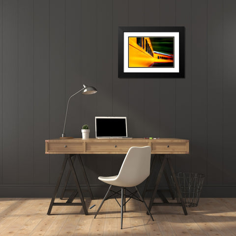 Union Pacific Black Modern Wood Framed Art Print with Double Matting by Strelok