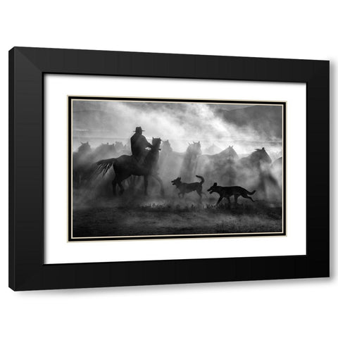 Untitled Black Modern Wood Framed Art Print with Double Matting by Bilgin, Zuhdu