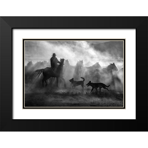 Untitled Black Modern Wood Framed Art Print with Double Matting by Bilgin, Zuhdu