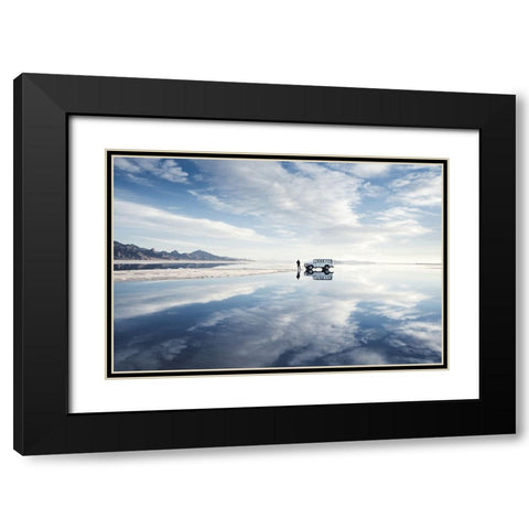Bonneville Black Modern Wood Framed Art Print with Double Matting by Ziomek, Witold