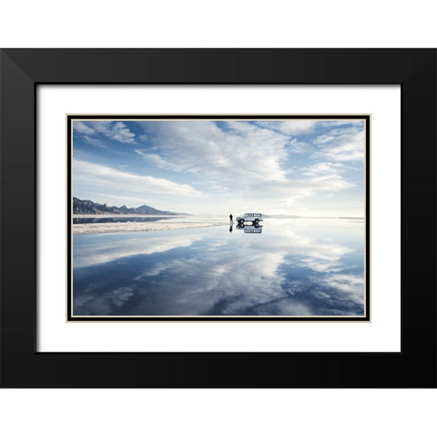 Bonneville Black Modern Wood Framed Art Print with Double Matting by Ziomek, Witold