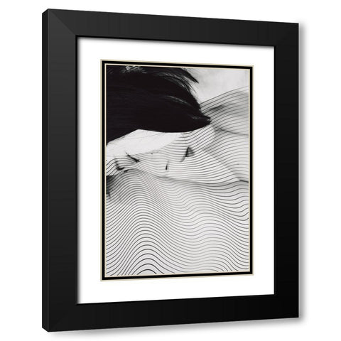 Selfportrait Black Modern Wood Framed Art Print with Double Matting by Midoriselfphoto