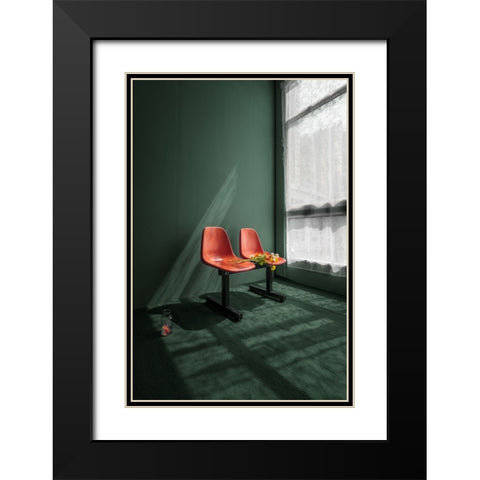 Alone Time Black Modern Wood Framed Art Print with Double Matting by Guan, Xiaopeng