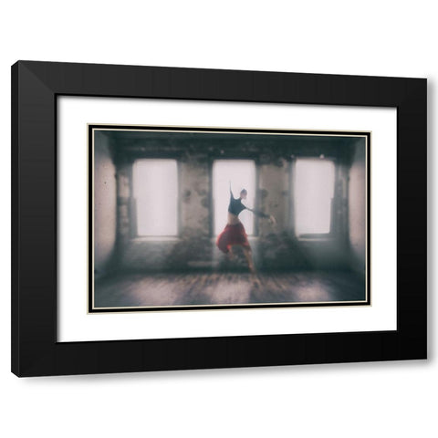 Solo In Pandemic Black Modern Wood Framed Art Print with Double Matting by Li, Rob
