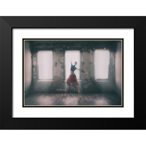 Solo In Pandemic Black Modern Wood Framed Art Print with Double Matting by Li, Rob