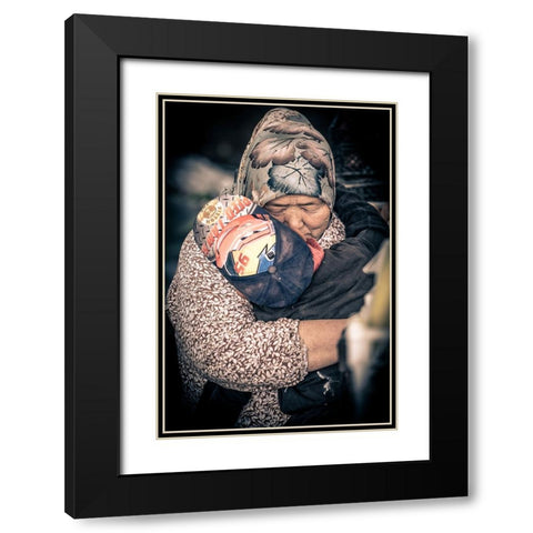 Love Black Modern Wood Framed Art Print with Double Matting by Alcalay, Eyal