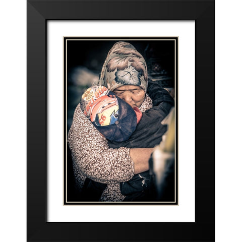 Love Black Modern Wood Framed Art Print with Double Matting by Alcalay, Eyal