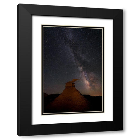Are You There? Black Modern Wood Framed Art Print with Double Matting by Yuan, Lijuan