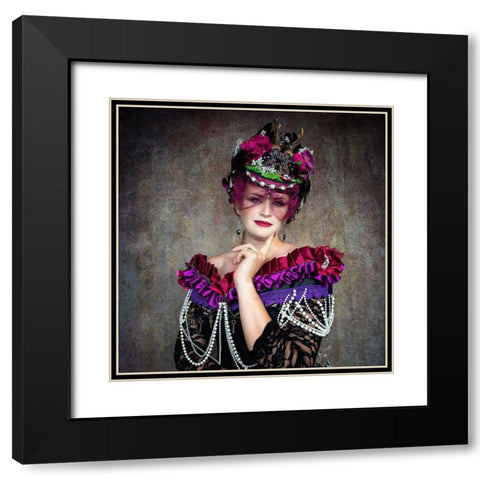 Queen Of Colour Black Modern Wood Framed Art Print with Double Matting by Springgay, Daniel