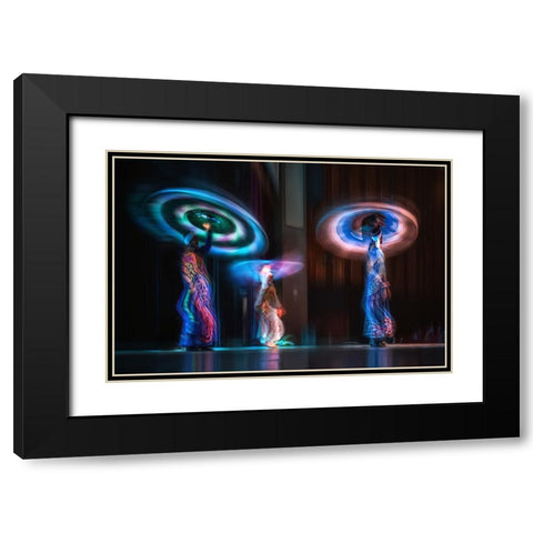 Dreamers Black Modern Wood Framed Art Print with Double Matting by Shawki, Mohamed