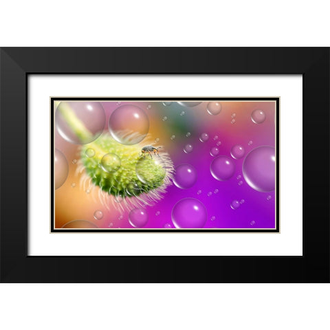 Explorer Of The UnIVerse... Black Modern Wood Framed Art Print with Double Matting by Dufour, Thierry