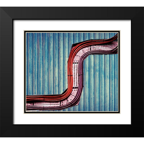 Snake Black Modern Wood Framed Art Print with Double Matting by Thomas, Gareth