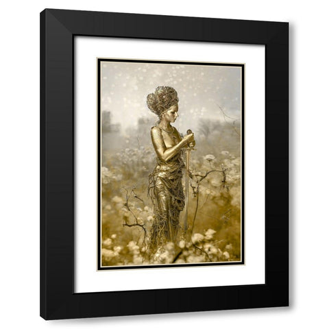 Goldennature Black Modern Wood Framed Art Print with Double Matting by Egger, Marcel