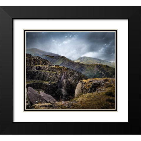 Dinorwic Quarry Black Modern Wood Framed Art Print with Double Matting by Platner, Larry