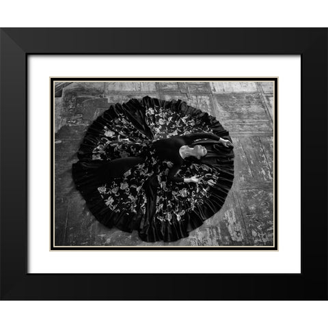 Untitled Black Modern Wood Framed Art Print with Double Matting by Kapsha, Eduards