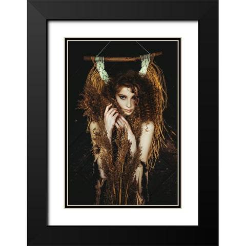 Among The Reeds Black Modern Wood Framed Art Print with Double Matting by Bolgov (Axe), Ruslan