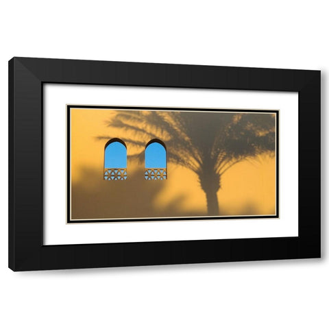 Palm Black Modern Wood Framed Art Print with Double Matting by Stepanov, Dmitry