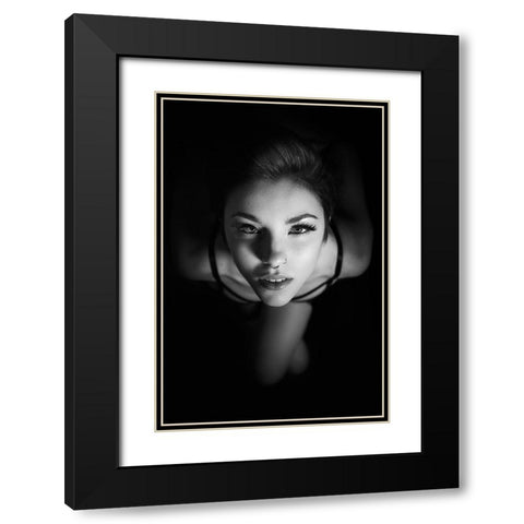 Ritratto Di Silvia Black Modern Wood Framed Art Print with Double Matting by Fidanza, Toni