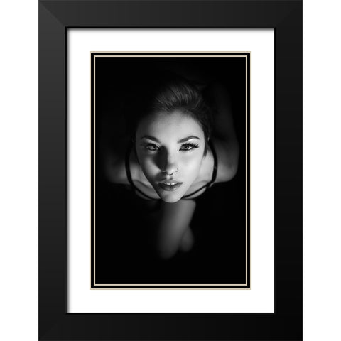 Ritratto Di Silvia Black Modern Wood Framed Art Print with Double Matting by Fidanza, Toni