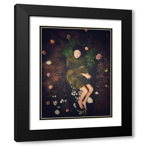 It Starts In The Woods Black Modern Wood Framed Art Print with Double Matting by Margau, Delphine