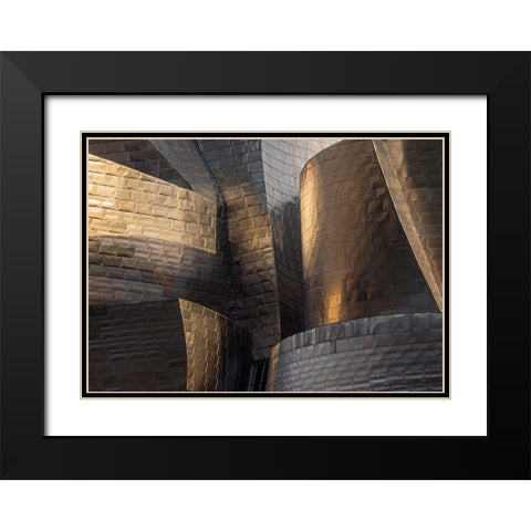Volumes And Textures At The Guggenheim Black Modern Wood Framed Art Print with Double Matting by Urrutia, Adolfo