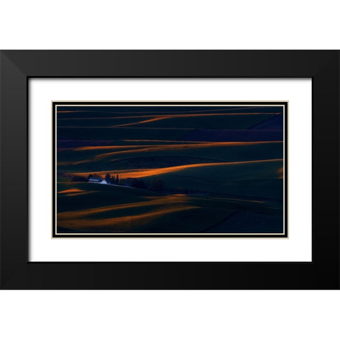 EobcÂ”D Black Modern Wood Framed Art Print with Double Matting by Fengying Long