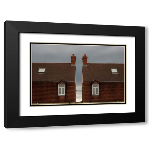 Twins Black Modern Wood Framed Art Print with Double Matting by Kozuh, Primoz