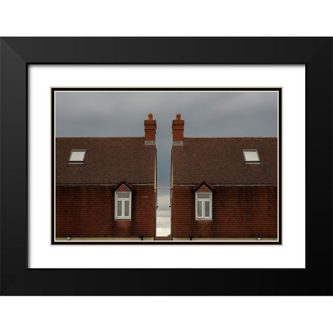 Twins Black Modern Wood Framed Art Print with Double Matting by Kozuh, Primoz